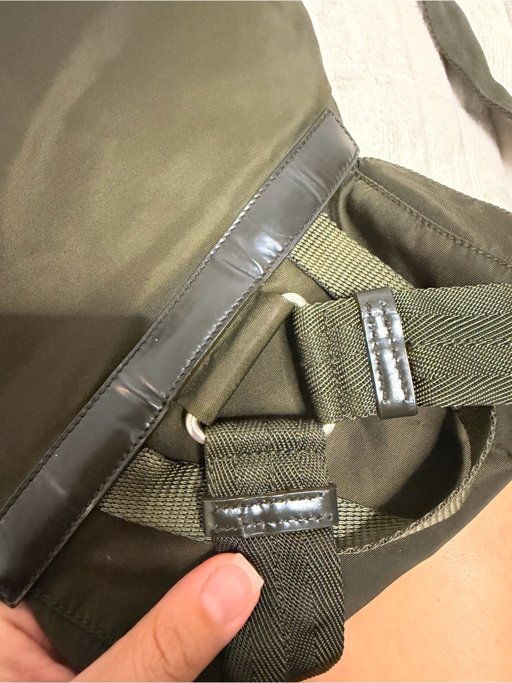 Prada green Nylon Drawstring Backpack. Excellent condition! - Picture 6 of 10
